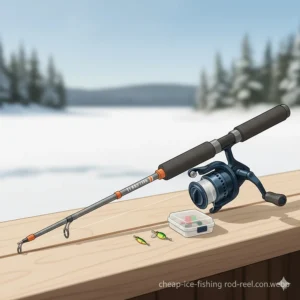 An entry-level ice fishing rod and reel combo suitable for Canadian beginners on a budget.